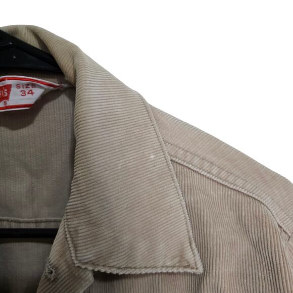 Vintage 70s Levi's Corduroy Trucker Jacket Size XS (34) Made in USA Pockets - Picture 4 of 11